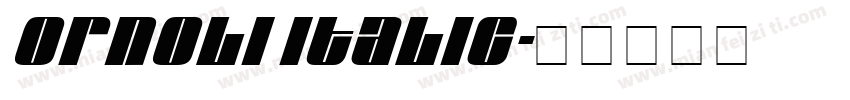 Ornoli Italic字体转换